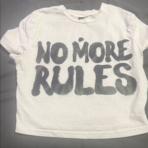 Croppd White Graphic T-Shirt